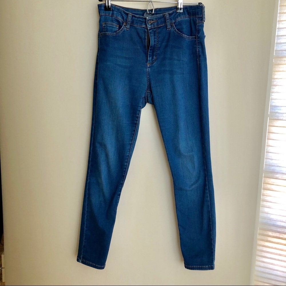 Blue Denim Top Shop High Waisted Jeans